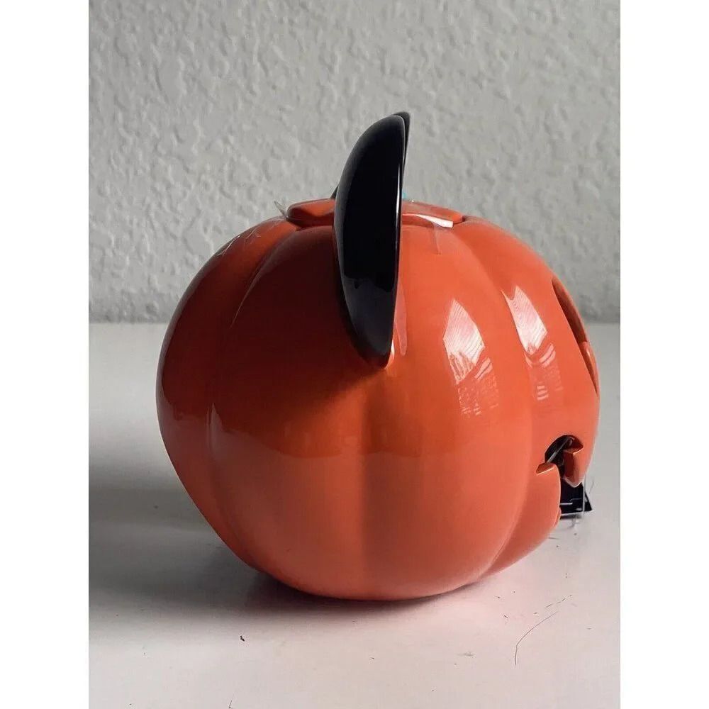 Disney Parks Mickey Mouse Halloween Pumpkin Votive Candle Holder Ceramic NEW‎ - Picture 9 of 13